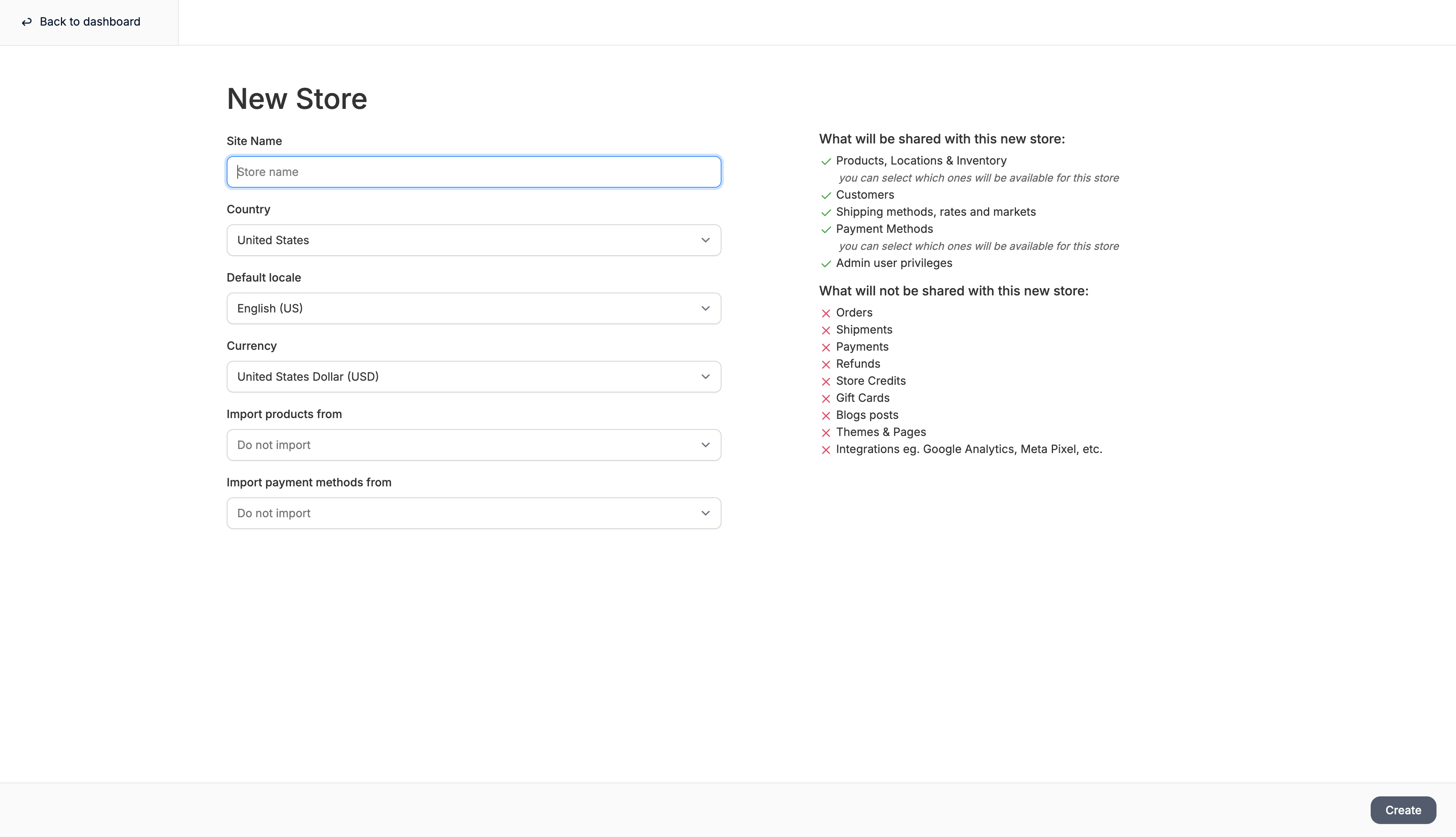 Adding a new store in Spree Commerce
