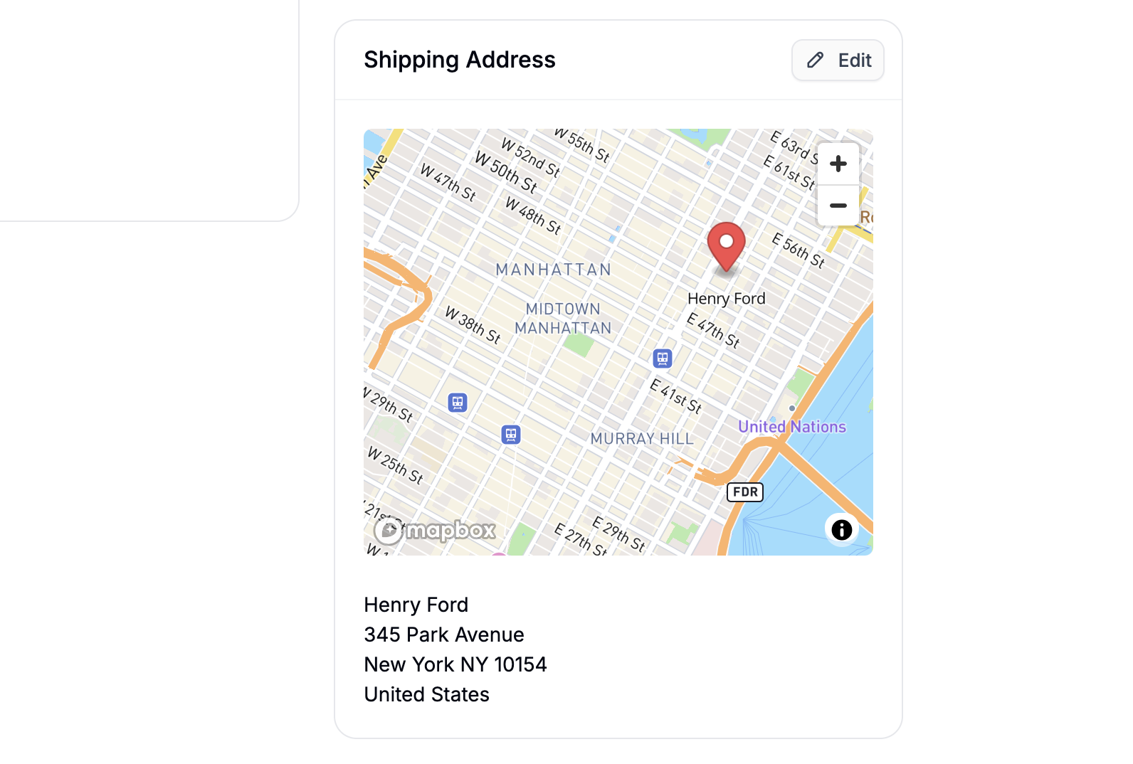 Customer address map preciew in Spree Commerce